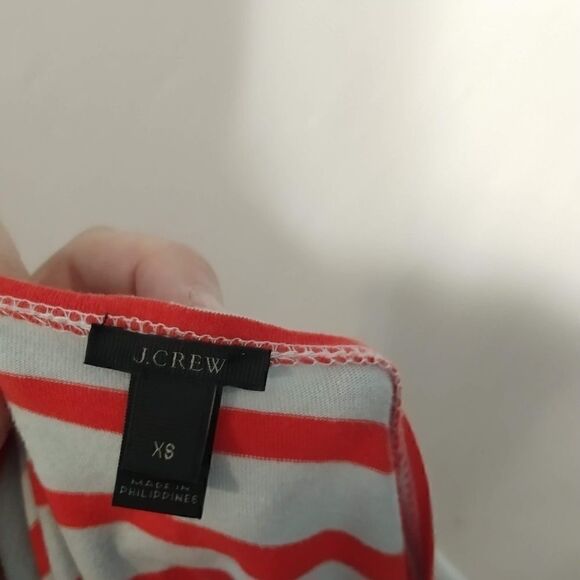 J. Crew striped orange gold button XS - Picture 3 of 4